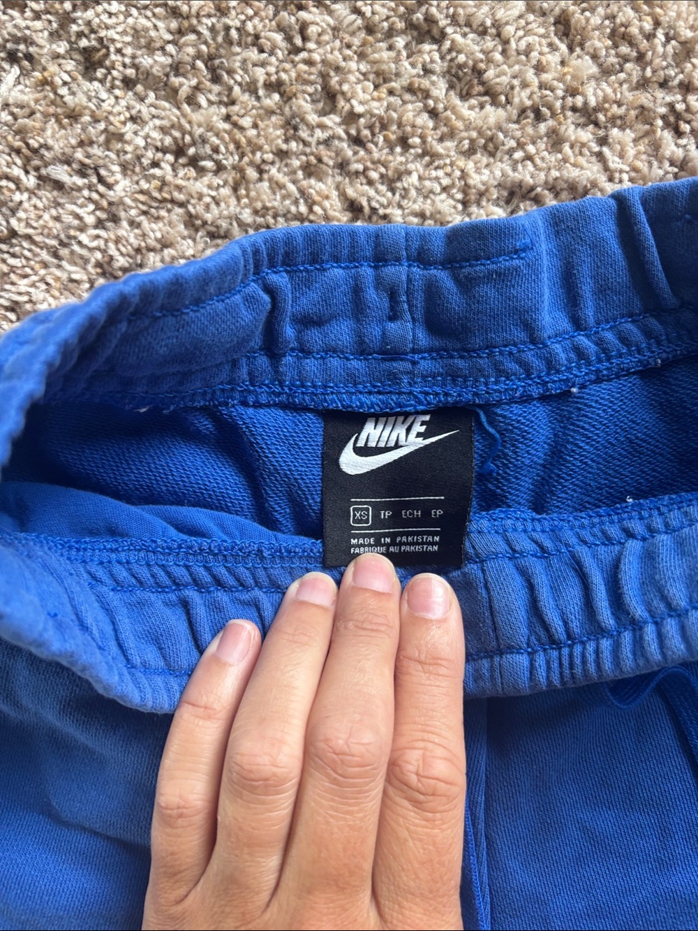 Nike Women's Bright Royal Blue Fleece Athletic Shorts - Picture 2 of 3